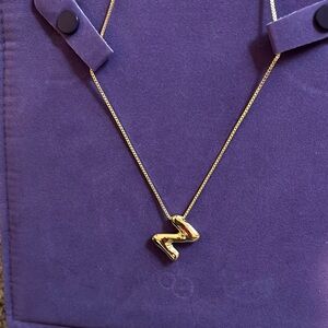 Prettybird Letter “Z” Gold Initial Necklace